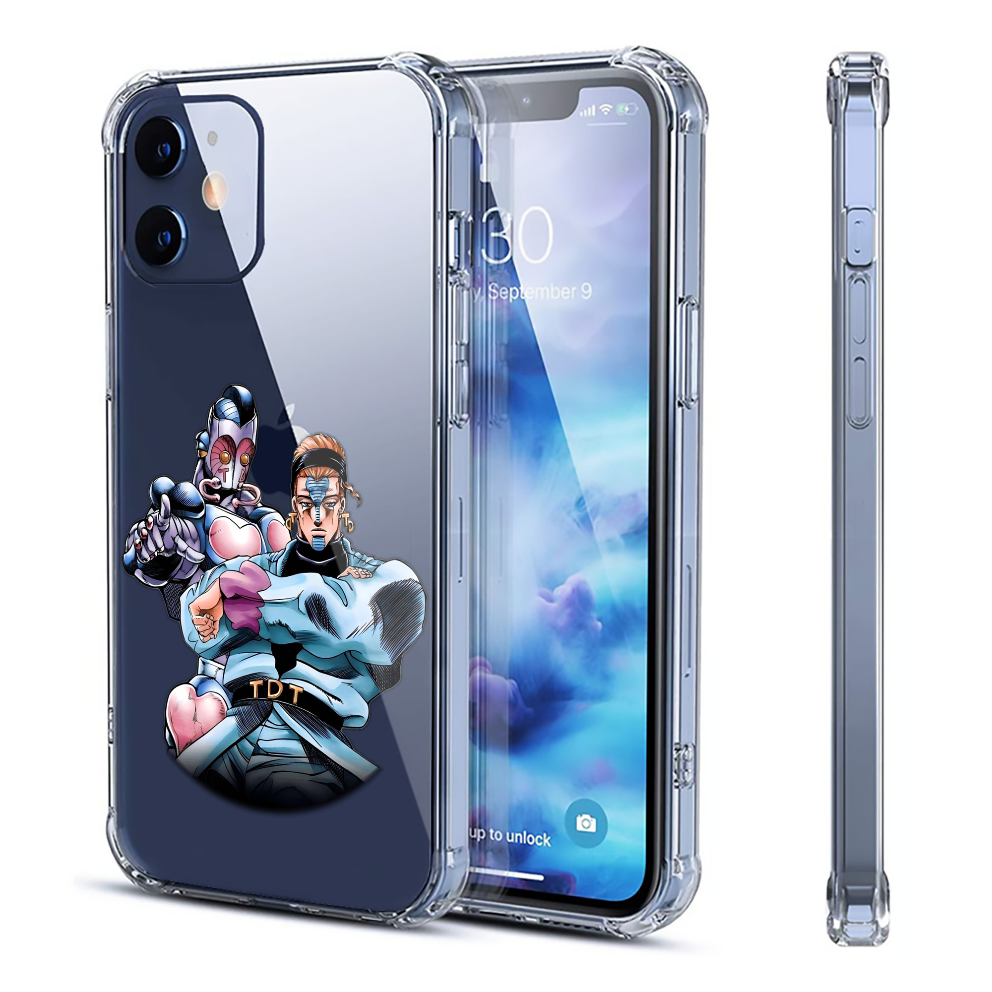 （画像用） ジョジョの奇妙な冒険 ひがしかた じょうすけ JoJo's Bizarre Adventure Higashikata Josuke 【iPhone 12シリーズ対応】透明スマホケース（クリアソフトケース）